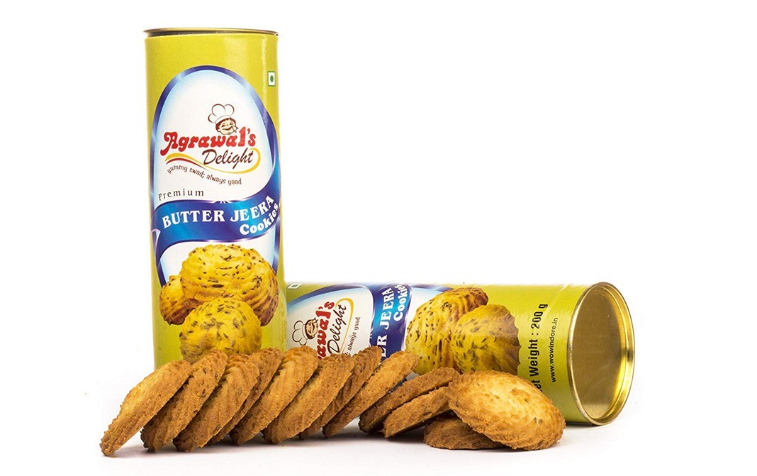 Agrawal's Delight Butter Jeera Cookies    Tin  400 grams